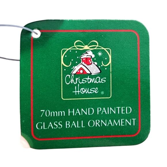 Vintage Holiday Christmas Reindeer Hand Inside-Painted Blown Glass Ornament Box - Picture 7 of 9